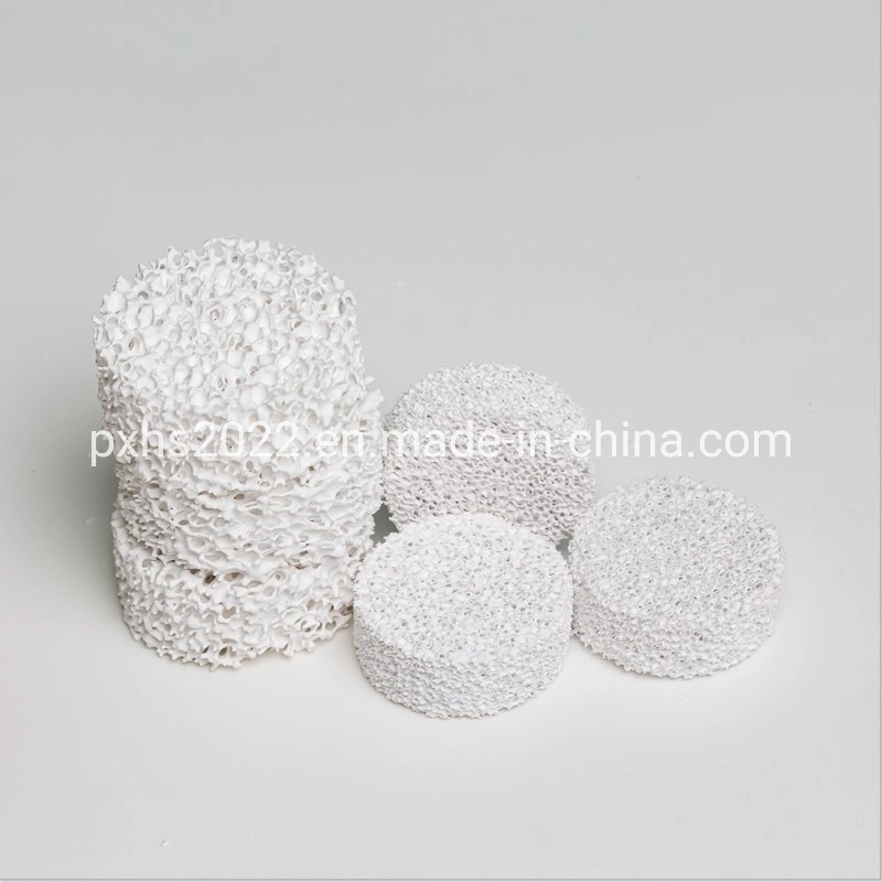 Round Alumina Ceramic Foam Filter Water and Air Filtrate